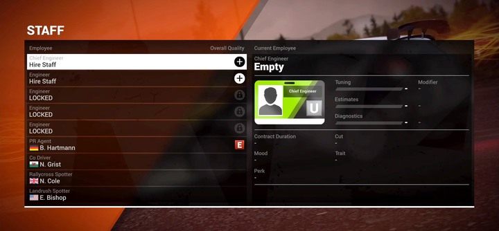 Inżynierowie w praktyce są całkowicie opcjonalni (jeśli umiesz jeździć w 100% bezkolizyjnie) - Członkowie drużyny | Twój zespół w DiRT 4 - DiRT 4 - poradnik do gry