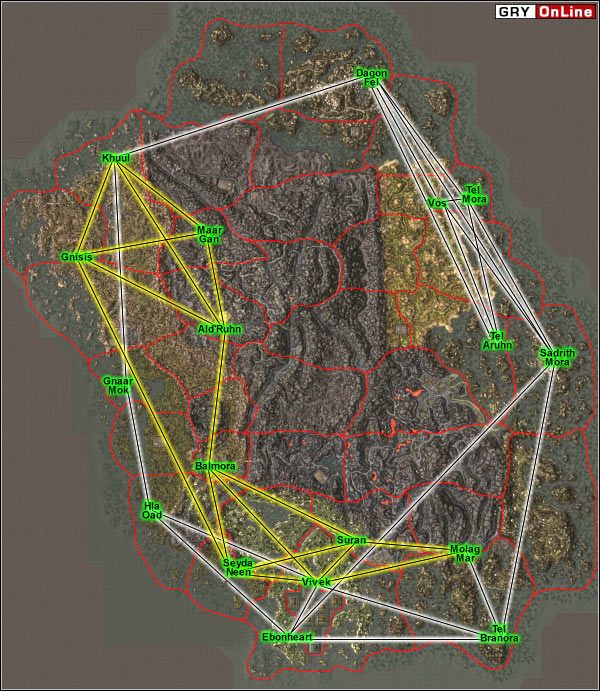 Oto lista przewoźników - właścicieli łazików i łódek - Transport Zwykły | Podstawy rozgrywki | The Elder Scrolls III: Morrowind - The Elder Scrolls III: Morrowind - poradnik do gry