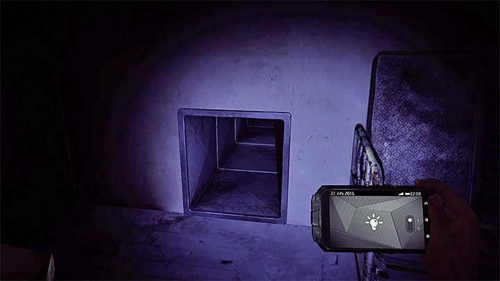 Pomóż sobie lampą jeśli nie możesz odnaleźć wejścia do szybu - Dalsza eksploracja budynku C | Black | Opis przejścia Get Even - Get Even - poradnik do gry