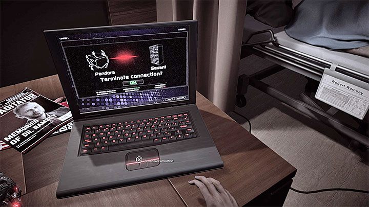 Wybierz laptopa żeby załadować drugie zakończenie - Finał - Grace - Get Even - poradnik do gry