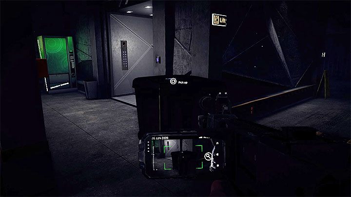 Okolice lewej windy - zanim się do niej zbliżysz możesz zeskanować anomalię i zapewnić sobie dodatkową zasłonę - Kradzież prototypu i zniszczenie danych | Black | Opis przejścia Get Even - Get Even - poradnik do gry