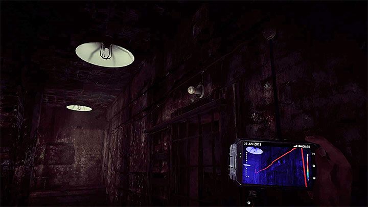 W trybie termowizji połączenia elektryczne widoczne są na czerwono - Spotkanie w budynku B | Black | Opis przejścia Get Even - Get Even - poradnik do gry