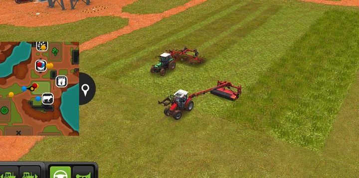 Kosiarka skróci trawę i umożliwi jej zbiór, a zgrabiarka ułoży ją w ładne rządki - Trawa, siano i kiszonka w Farming Simulator 18 | Dla początkujących - Farming Simulator 18 - poradnik do gry