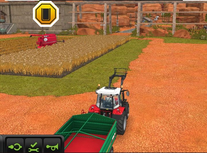 Naciskając ikonę kierownicy w przypadku wywrotek, pojazdów ze zwierzętami, pojawia się dodatkowe menu, z którego wybierasz cel podróży - Pracownicy w Farming Simulator 18 | Informacje dodatkowe - Farming Simulator 18 - poradnik do gry
