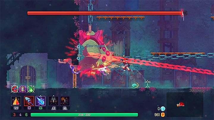 Walka z Conjunctiviusem dzieli się na dwie fazy, które naprzemiennie załączają się (za każdym razem gdy boss straci około 1/4 paska zdrowia) - Conjunctivius Boss w Dead Cells - Dead Cells - poradnik do gry