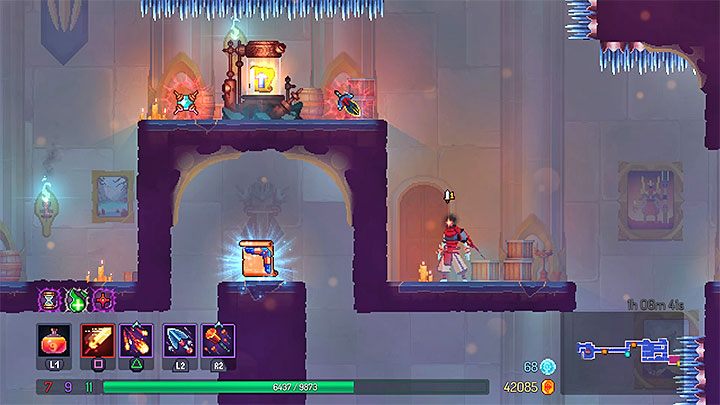 Po zdobyciu co najmniej 2 kluczy musisz odnaleźć dwie pary zamkniętych drzwi (są obok siebie) - High Peak Castle - poziom w Dead Cells - Dead Cells - poradnik do gry