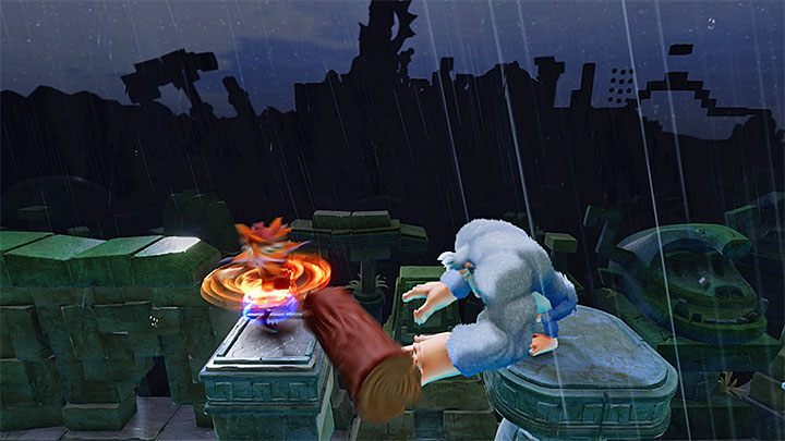 Zatrzymaj się w miejscu z obrazka 1 - Ruination | Alpine Warp Room | Opis przejścia | Crash Bandicoot N. Sane Trilogy - Crash Bandicoot N. Sane Trilogy - poradnik do gry