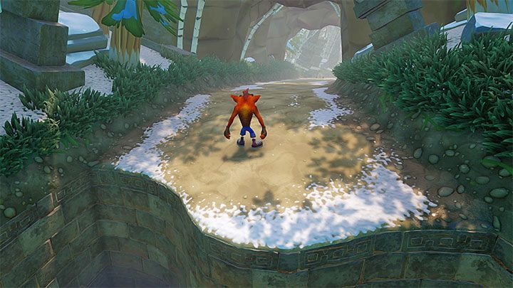 Tuż obok miejsca, w którym wylądowałeś, jest portal kończący etap Un-Bearable - Totally Bear | Crash Bandicoot 2 - ukryte poziomy | Crash N. Sane Trilogy - Crash Bandicoot N. Sane Trilogy - poradnik do gry