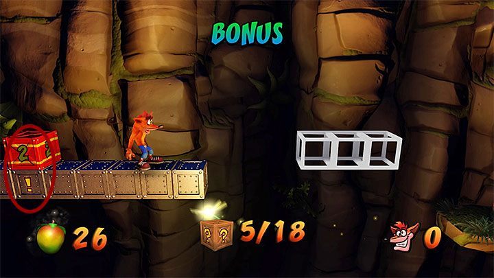 W trakcie podróży natrafisz na pokazaną na obrazku 1 płytę z pytajnikiem i ustawienie się na niej aktywuje bonusową rundę - Totally Fly | Crash Bandicoot 2 - ukryty poziom | Crash N. Sane Trilogy - Crash Bandicoot N. Sane Trilogy - poradnik do gry