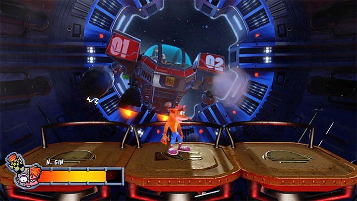 Po tym jak dostatecznie uszkodzisz jedno z działek mecha zostanie ono zniszczone - Mech Wrecked | Crash Bandicoot 2 | Trofea - Crash Bandicoot N. Sane Trilogy - poradnik do gry