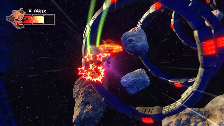 Crash będzie stopniowo zbliżał się do uciekającego Cortexa - Dr. Neo Cortex (finałowy boss) | Crash Bandicoot 2 - Crash Bandicoot N. Sane Trilogy - poradnik do gry