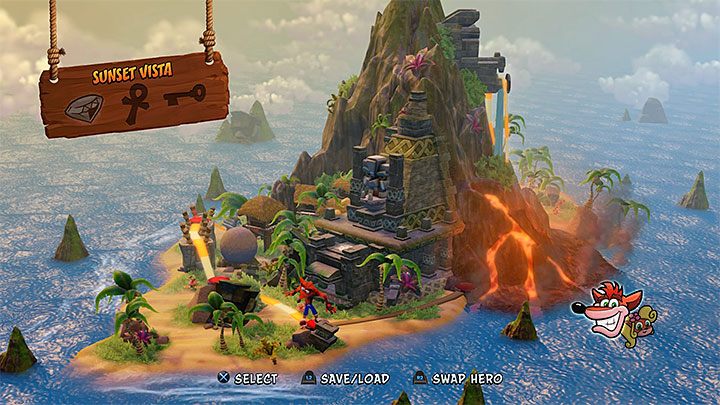 Sunset Vista to jeden z etapów wyspy Wumpa Island (powyższy obrazem) - Cortexs Crazed Contest | Crash Bandicoot - Trofea - Crash Bandicoot N. Sane Trilogy - poradnik do gry