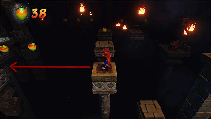 Przeskakuj teraz na półki i inne platformy zlokalizowane po lewej stronie - Jaws of Darkness | Cortex Island | Opis przejścia | Crash N. Sane Trilogy - Crash Bandicoot N. Sane Trilogy - poradnik do gry