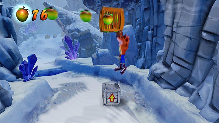 Ostrożnie przejedź po lodzie i wykonaj skok po zbliżeniu się do przepaści - Snow Go | Jungle Warp Room | Opis przyjścia | Crash Bandicoot N. Sane Trilogy - Crash Bandicoot N. Sane Trilogy - poradnik do gry