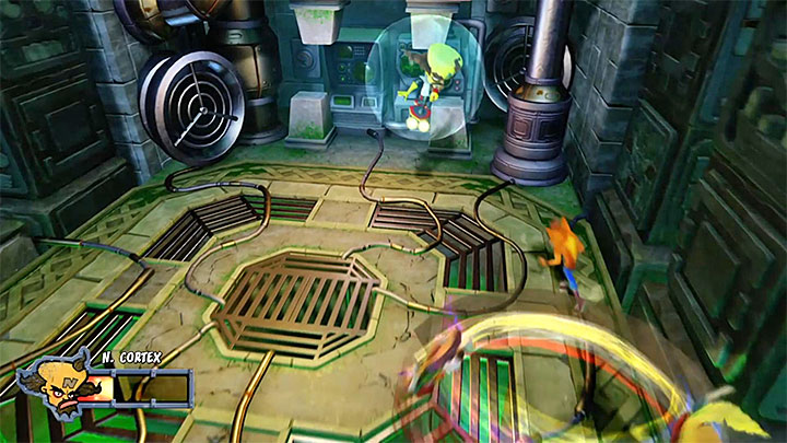 W ostatniej trzeciej fazie jedyną zmianą ponownie będzie zachowanie się walczących mask - Dr. Neo Cortex (finałowy boss) | Crash Bandicoot 3 | Walki z bossami - Crash Bandicoot N. Sane Trilogy - poradnik do gry