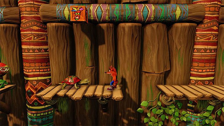W dalszej fazie przemarszu zwróć uwagę na żółwia z powyższego obrazka - The Great Gate | Crash Bandicoot - N. Sanity Island - Crash Bandicoot N. Sane Trilogy - poradnik do gry