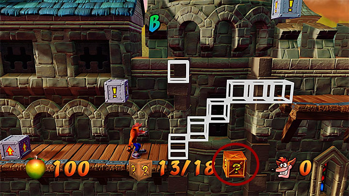 Wyrusz dalej uważając po drodze na nowego rycerza oraz czarodzieja (podążaj w jego stronę w linii prostej przeskakując nad magicznymi pociskami) - Gee Wiz | Crash Bandicoot 3: Warped | Opis przejścia - Crash Bandicoot N. Sane Trilogy - poradnik do gry