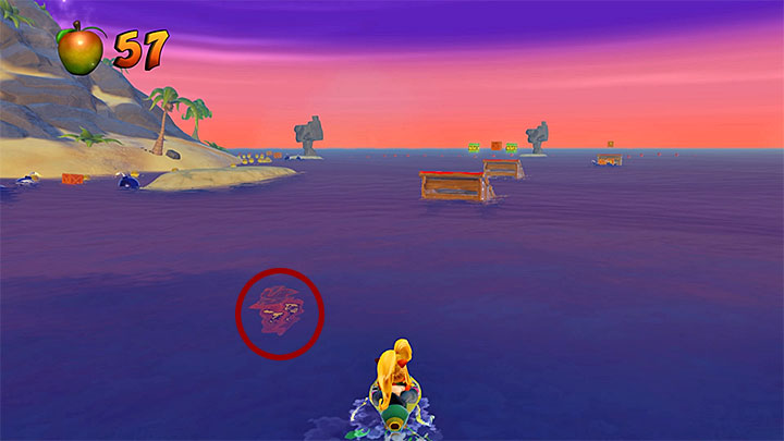 W etapie Hot Coco steruje się skuterem wodnym i w przeciwieństwie do innych tego typu misji nie musisz podążać ściśle wyznaczoną ścieżką - Hot Coco oraz Eggipus Rex | Ukryte poziomy | Crash Bandicoot 3 - Crash Bandicoot N. Sane Trilogy - poradnik do gry