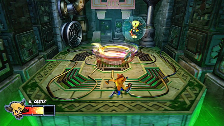Jedyną nowością w drugiej fazie pojedynku jest to, że walczące ze sobą maski będą teraz przypominały tornado - Cortex N. Carcerated | Crash Bandicoot 3 | Trofea - Crash Bandicoot N. Sane Trilogy - poradnik do gry
