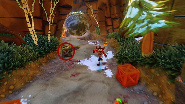 Po powrocie na główną ścieżkę wznów bieg i zabierz umieszczony po lewej stronie ekranu fioletowy kryształ - Crash Crush | Ice Warp Room | Opis przejścia | Crash Bandicoot N. Sane Trilogy - Crash Bandicoot N. Sane Trilogy - poradnik do gry
