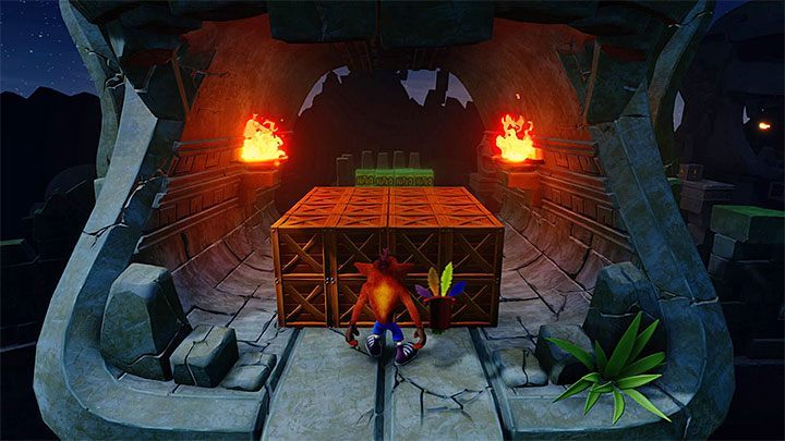 Po przejściu przez portal zacznij przeskakiwać na kolejne słupy - Road to Ruin | Sewer Warp Room | Opis przejścia | Crash N. Sane Trilogy - Crash Bandicoot N. Sane Trilogy - poradnik do gry
