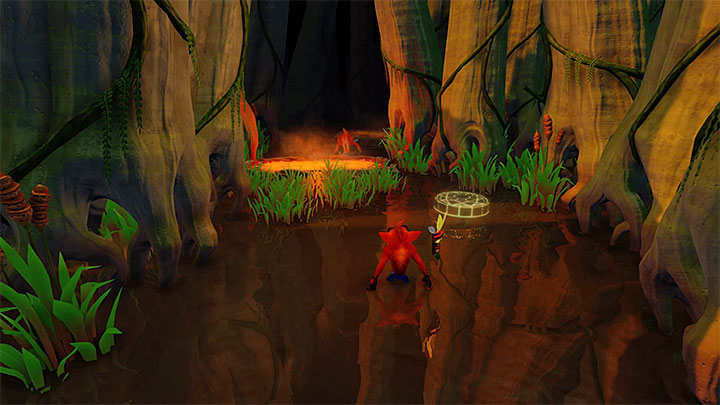 Dość wcześnie dotrzesz do pokazanego na obrazku miejsca - Dino Might! | Crash Bandicoot 3 | Opis przejścia | Crash N. Sane Trilogy - Crash Bandicoot N. Sane Trilogy - poradnik do gry