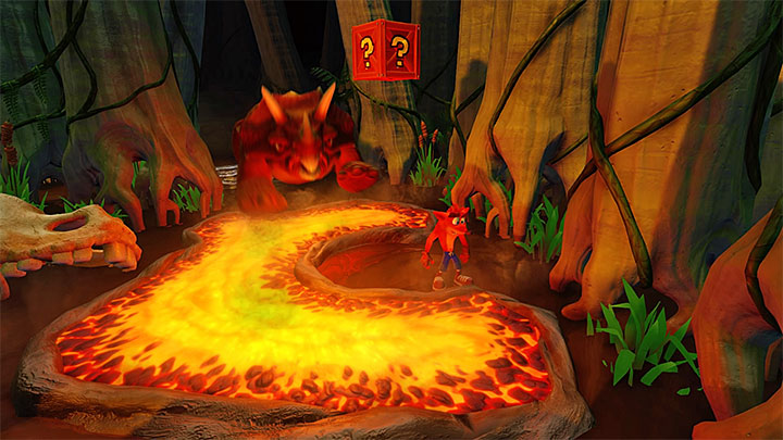 Po powrocie na główną ścieżkę zeskocz na niższy poziom i odblokuj nowy punkt kontrolny - Dino Might! | Crash Bandicoot 3 | Opis przejścia | Crash N. Sane Trilogy - Crash Bandicoot N. Sane Trilogy - poradnik do gry