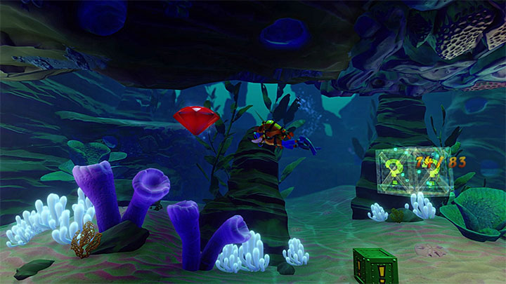 Po lewej stronie są dwie pracujące turbiny - Deep Trouble | Crash Bandicoot 3 | Opis przejścia | Crash N. Sane Trilogy - Crash Bandicoot N. Sane Trilogy - poradnik do gry