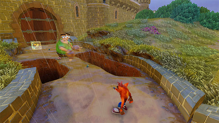 Po powrocie do wioski wyrusz dalej i starannie omijaj każdego z napotkanych nowych dwugłowych gigantów - Double Header | Crash Bandicoot 3 | Opis przejścia | Crash N. Sane Trilogy - Crash Bandicoot N. Sane Trilogy - poradnik do gry