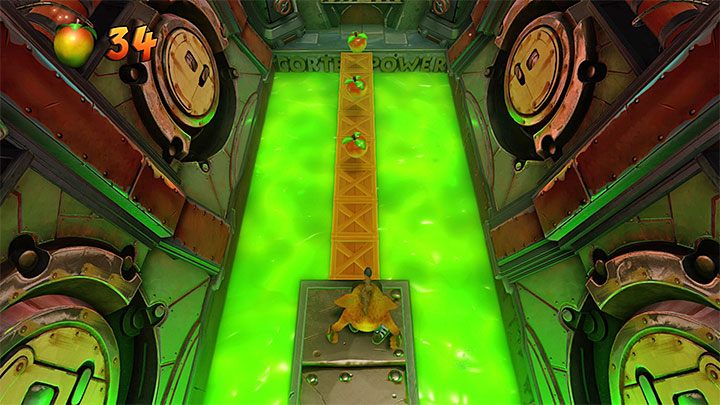 Wkrótce miniesz obszar gdzie łączą się ponownie ścieżki - ta aktualnie przemierzana (prawa) oraz ta, która wymaga dysponowania niebieskim klejnotem (lewa) - Cortex Power | Cortex Island | Opis przyjścia | Crash Bandicoot N. Sane Trilogy - Crash Bandicoot N. Sane Trilogy - poradnik do gry