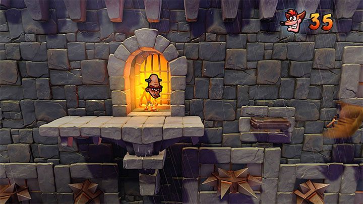 Zatrzymaj się na dłużej w miejscu, w którym stał przeciwnik i przyjrzyj się sytuacji po prawej stronie - Slippery Climb | Cortex Island | Opis przejścia | Crash N. Sane Trilogy - Crash Bandicoot N. Sane Trilogy - poradnik do gry