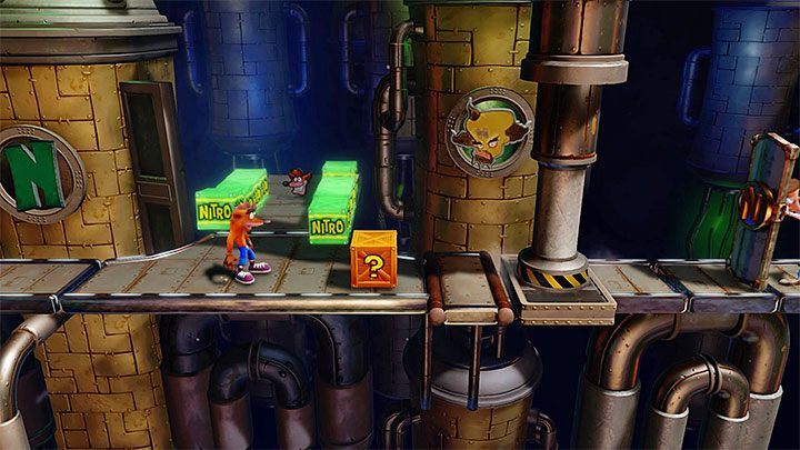 Po opuszczeniu bonusowej rundy skieruj się dalej w prawo - Priston It Away | High-Tech Warp Room | Opis przejścia - Crash Bandicoot N. Sane Trilogy - poradnik do gry