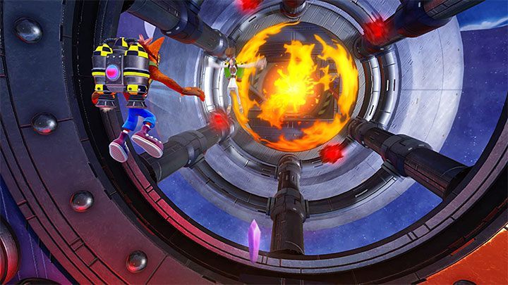 Wyrusz w stronę obszaru pilnowanego przez kolejnego naukowca - Rock It | Hight-Tech Warp Room | Opis przejścia - Crash Bandicoot N. Sane Trilogy - poradnik do gry