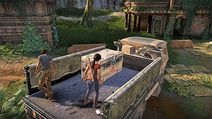 Skrzynka jest w małych ruinach w północnej części mapy - 4 - Ghaty Zachodnie - Zdjęcia, opcjonalne rozmowy i skrzynki | Sekrety - Uncharted: Zaginione Dziedzictwo - poradnik do gry