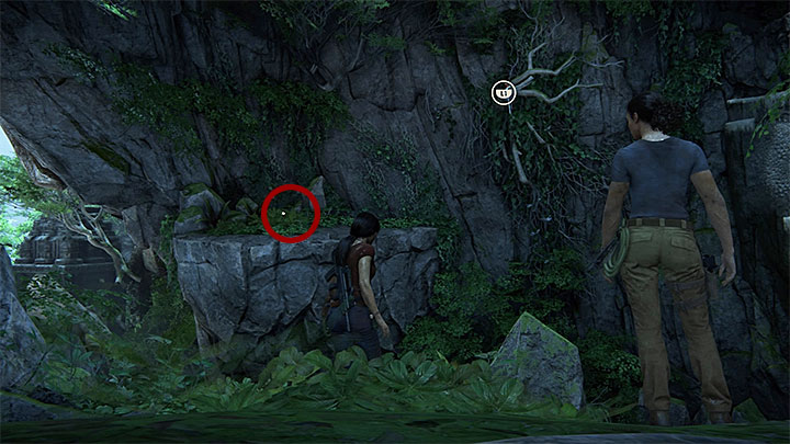 Skarb odnajduje się w tej samej jaskini, w której do odblokowania było miejsce wykonania drugiego zdjęcia - 6 - Sekrety Strażnik bramy (The Gatekeeper) | Uncharted Zaginione Dziedzictwo - Uncharted: Zaginione Dziedzictwo - poradnik do gry