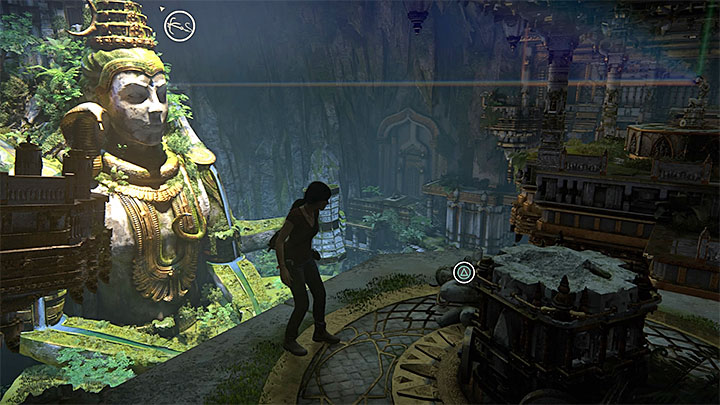 Skieruj się teraz do obszaru zlokalizowanego na prawo od miejsca startu, czyli tego, którego do tej pory nie badałeś - 7 - Rozwiązanie zagadki z pryzmatem | Opis przejścia - Uncharted: Zaginione Dziedzictwo - poradnik do gry