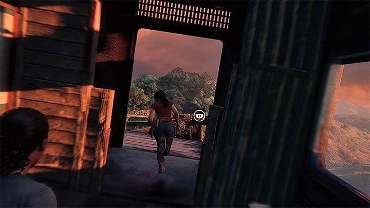 Użyj linki z hakiem gdy tylko znajdziesz się przy wyjściu z ostatniego wagonu - 9 - Ostatnia stacja - End of the Line | Opis przejścia - Uncharted: Zaginione Dziedzictwo - poradnik do gry