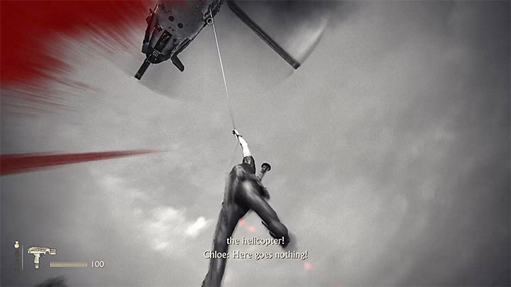 Złap się śmigłowca i szybko wspinaj na linie - Tuż pod nosem (Right Under Your Nose) | Poradnik do trofeów - Uncharted: Zaginione Dziedzictwo - poradnik do gry