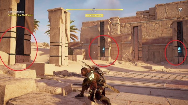 W trakcie poranka otworzą ci się 3 kolumny - AC Origins i zadania Final Fantasy: Dar od bogów - Assassins Creed Origins - poradnik do gry