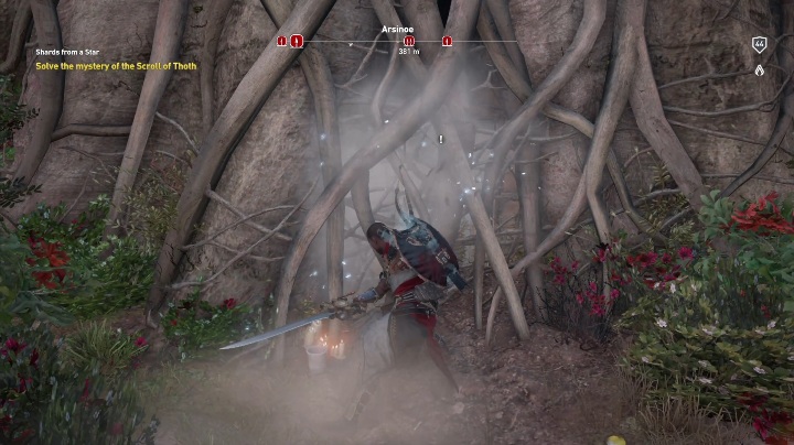 Cała ta misja polega na rozwiązaniu zagadki jednego z papirusów - Scroll of Thoth - Okruchy gwiazdy | Zadanie poboczne | Solucja - Assassins Creed Origins - poradnik do gry