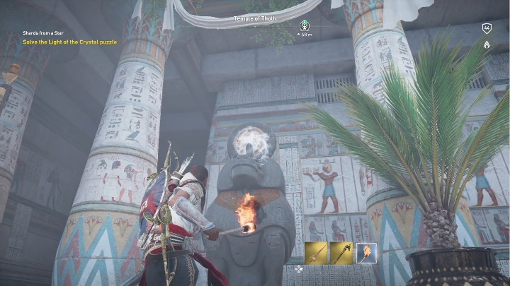 Gdy to zrobisz pojawią się dwa promienie światła - Okruchy gwiazdy | Zadanie poboczne | Solucja - Assassins Creed Origins - poradnik do gry