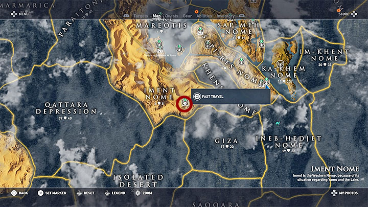 Musisz przenieść się do teraz do prowincji Iment Nome - Papirusy Sapi-Res Nome | Assassins Creed Origins - Assassins Creed Origins - poradnik do gry