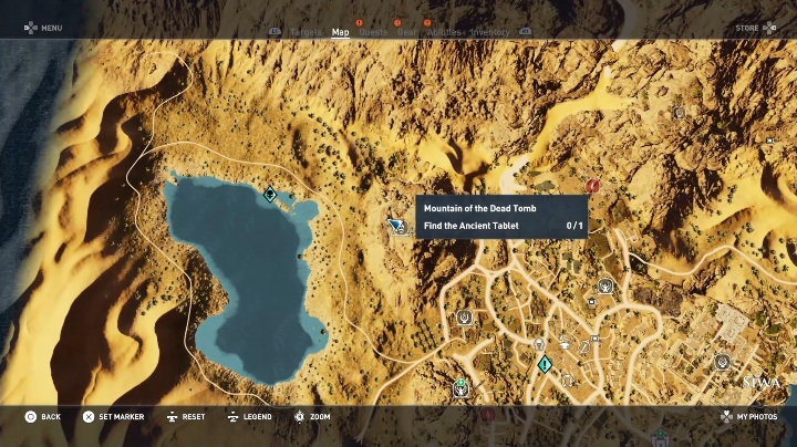 Wejście do tego grobowca znajduje się u podnóża skały - Grobowiec Mountain of the Dead Tomb | Siwa | Grobowce | Assassins Creed Origins - Assassins Creed Origins - poradnik do gry