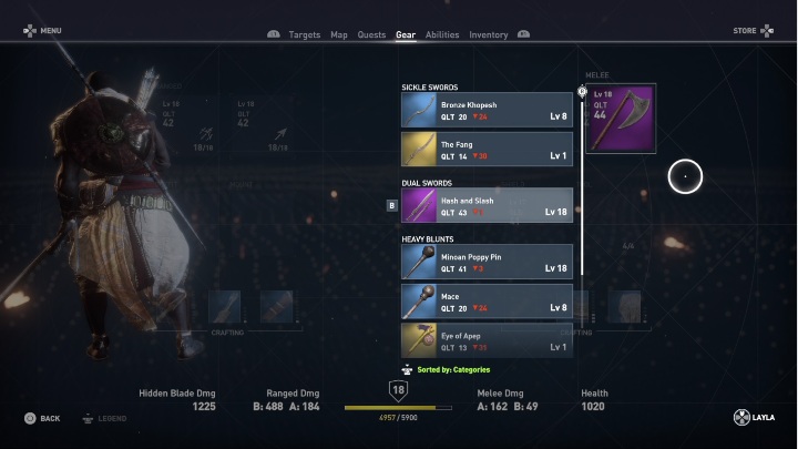 Narzędzia odblokowujesz rozwijając, za pomocą punktów doświadczenia, ścieżkę wróża - Walka w Assassins Creed Origins - Assassins Creed Origins - poradnik do gry