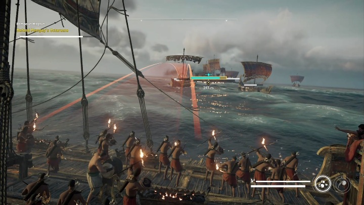 Rzucenie bomby jest możliwe kiedy zbliżysz się do wroga - Walka w Assassins Creed Origins - Assassins Creed Origins - poradnik do gry