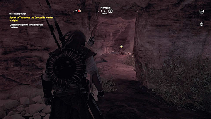 Quest rozpoczyna się nietypowo, bo musisz dopłynąć do miejsca, w którym jego zleceniodawca (Thutmose) podróżuje łodzią po rzece i usiąść na łodzi żeby wysłuchać szczegółów zlecenia - Memfis Zadania poboczne, mapa, questy | Solucja Assassins Creed Origins - Assassins Creed Origins - poradnik do gry