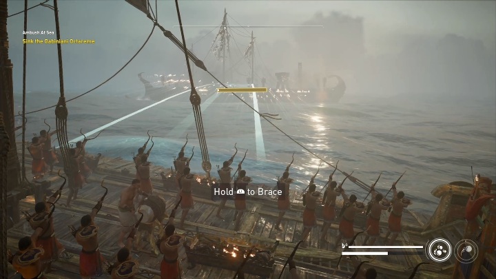 Misja ta rozgrywa się na arenie wodnej - Zasadzka na morzu | Zadania główne | Solucja Assassins Creed Origins - Assassins Creed Origins - poradnik do gry