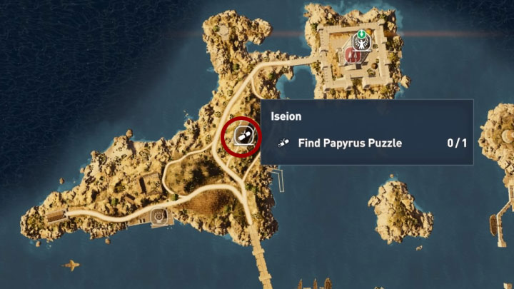 Papirus ten odnajduje się w lokacji Iseion w prowincji Alexandria - Papirusy w Aleksandrii | Assassins Creed Origins - Assassins Creed Origins - poradnik do gry
