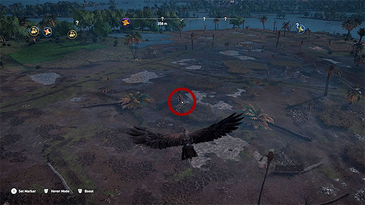 Zagadkę rozwiązuje się w sąsiednim obszarze Kanopos Nome - Papirusy w Aleksandrii | Assassins Creed Origins - Assassins Creed Origins - poradnik do gry