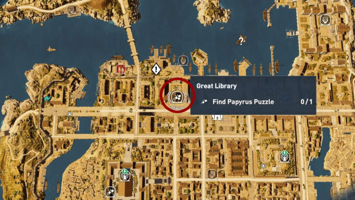 Papirus ten odnajduje się w lokacji Great Library w prowincji Alexandria - Papirusy w Aleksandrii | Assassins Creed Origins - Assassins Creed Origins - poradnik do gry
